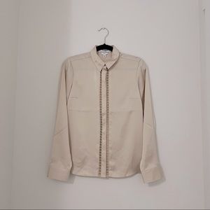 Express satin button up dress shirt